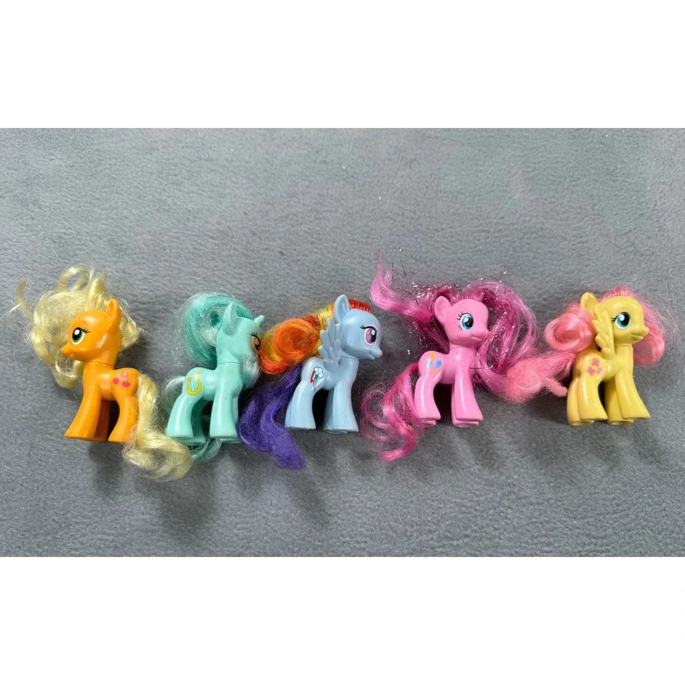 My Little Pony G4 Lot of 5 Hasbro Applejack Lyra Rainbow Dash Pinkie Fluttershy